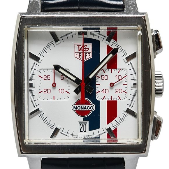 TAG HEUER Other - TAG Heuer Monaco Limited Edition 4000 Watch CW2118 FC6207 Automatic White Dia...